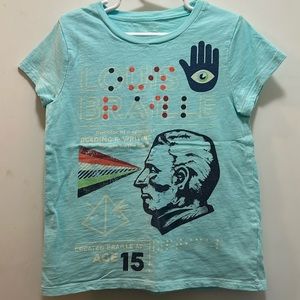 Peek short sleeve tee shirt size 6-7 years braille